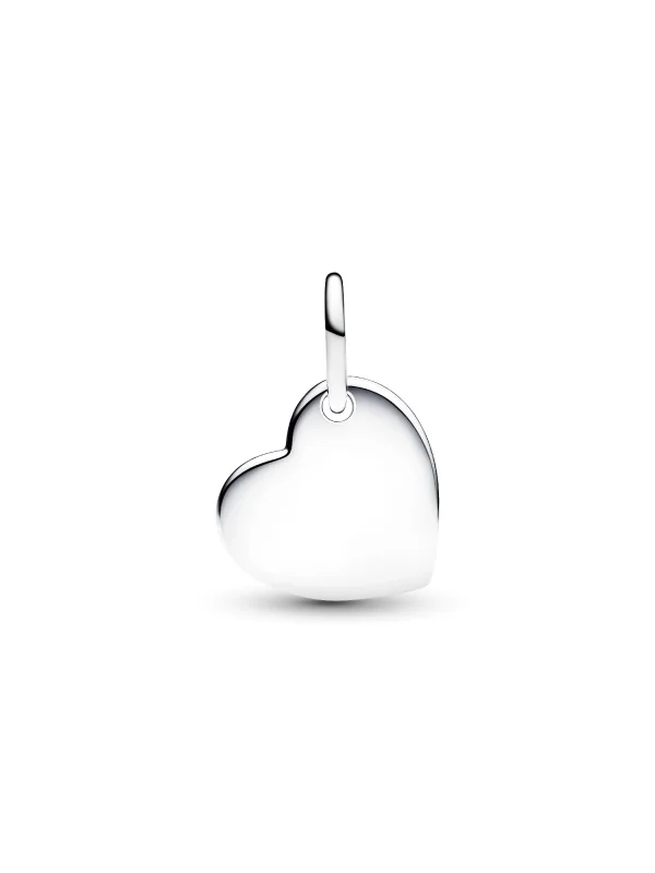 (image for) Pandora June Engravable Heart White Stone Dangle Charm - 794295C06 - View 3