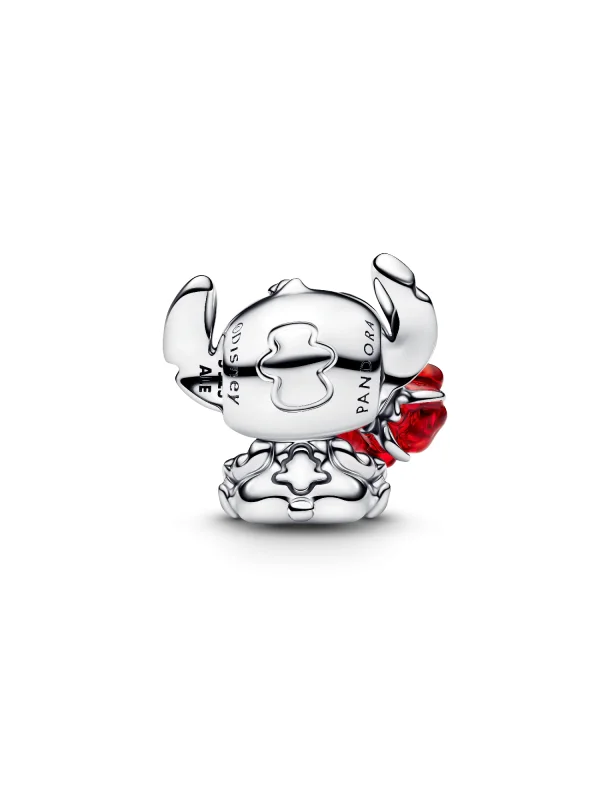 (image for) Pandora Disney Stitch Rose Murano Glass Charm - 794378C01 - View 3