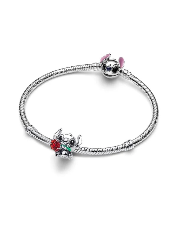 (image for) Pandora Disney Stitch Rose Murano Glass Charm - 794378C01 - View 5
