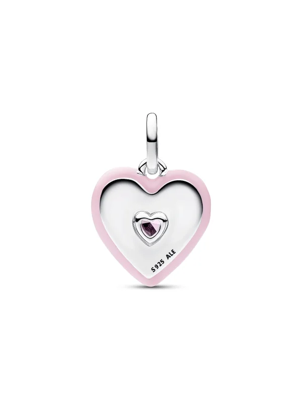 (image for) Pandora Radiating Pink Heart Medallion Charm - 794409C01 - View 3