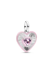 (image for) Pandora Radiating Pink Heart Medallion Charm - 794409C01