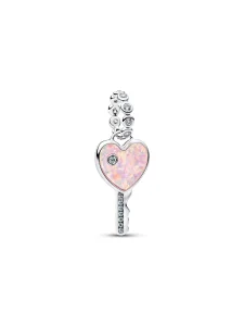 (image for) Pandora Opalescent Heart Key Dangle Charm - 794427C01