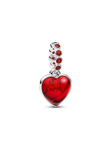 (image for) Pandora Red Murano Glass Heart Double Dangle Charm - 794429C01
