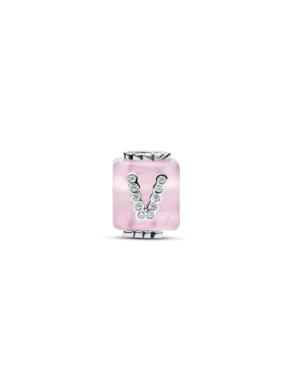(image for) Pandora Pink Murano Glass Love Cube Charm - 794433C01 - View 6