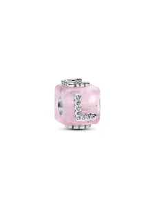(image for) Pandora Pink Murano Glass Love Cube Charm - 794433C01