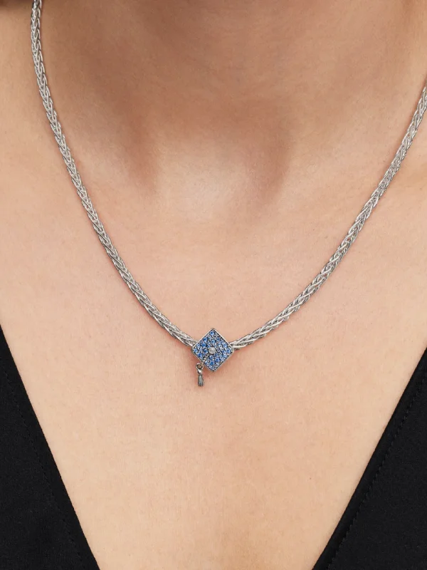 (image for) Pandora Sparkling Blue 2026 Graduation Cap Charm - 794461C01 - View 2