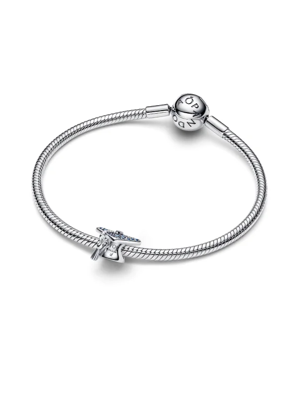 (image for) Pandora Sparkling Blue 2026 Graduation Cap Charm - 794461C01 - View 4