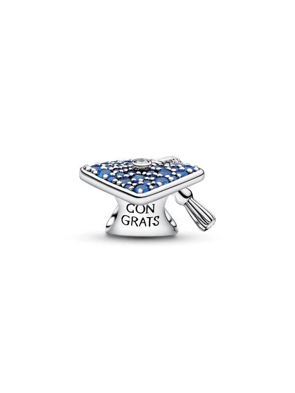 (image for) Pandora Sparkling Blue 2026 Graduation Cap Charm - 794461C01 - View 6