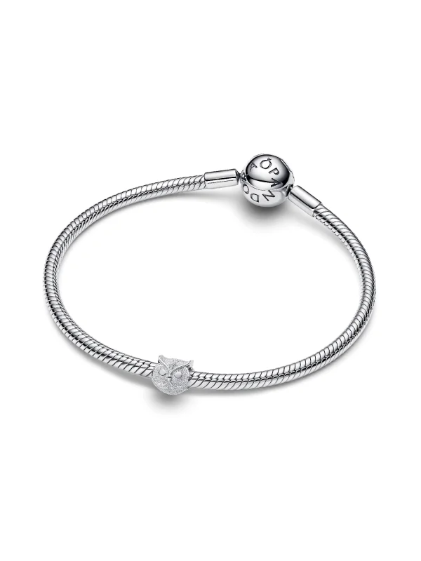 (image for) Pandora Textured Owl Mini Charm - 794525C00 - View 4