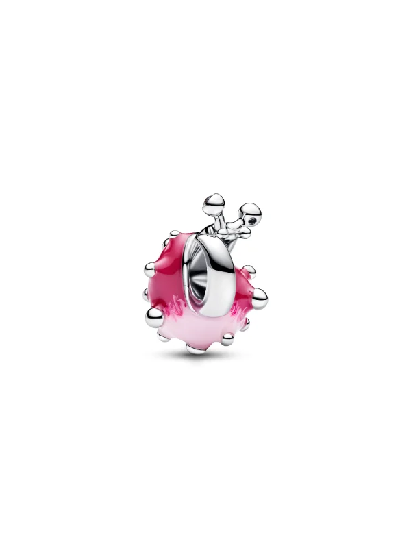 (image for) Snail Charm PANDORA 794553C01 Sterling Silver Pink Enamel - View 6