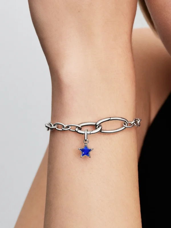 (image for) Pandora Blue Star Mini Dangle Charm - 794613C01 - View 2