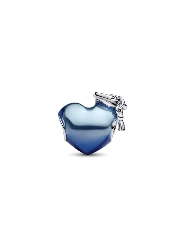 (image for) Pandora Graduation 2026 Blue Heart Charm - 794635C02 - View 3
