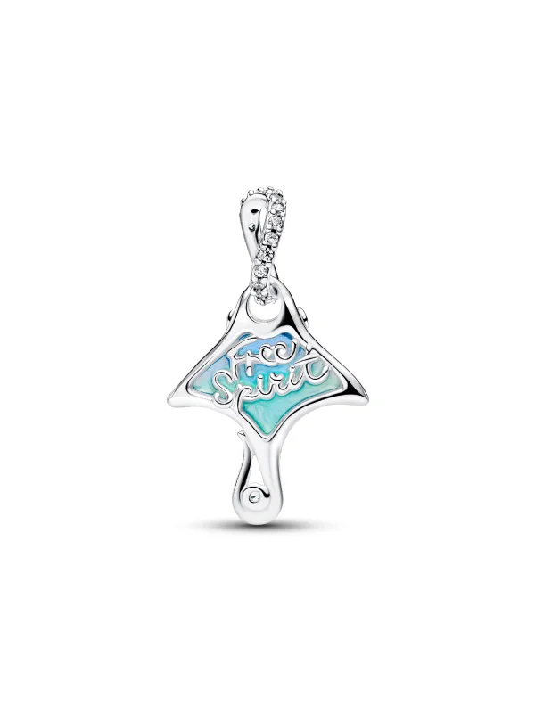 (image for) PANDORA Manta Ray Charm | Sterling Silver Dangle 794685C01 - View 3