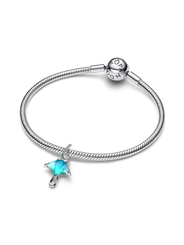 (image for) PANDORA Manta Ray Charm | Sterling Silver Dangle 794685C01 - View 5
