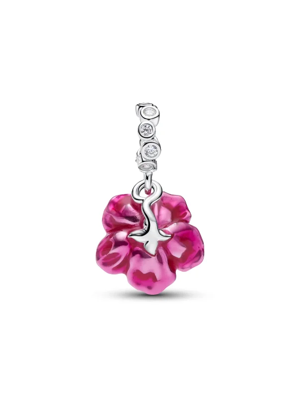(image for) PANDORA Hibiscus Flower Charm 794698C01 Sterling Silver - View 4