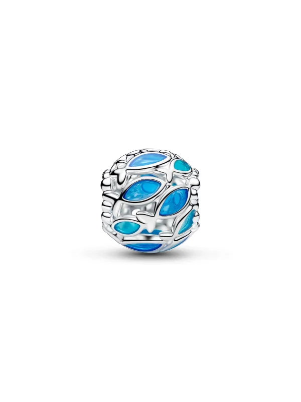 (image for) PANDORA Swimming Charm 794699C01 Sterling Silver Fish Charm - View 3