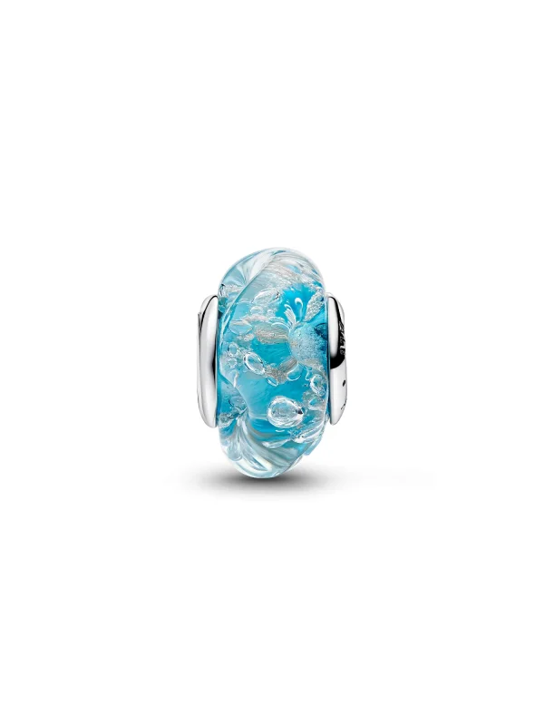 (image for) Pandora Turquoise Murano Glass & Glitter Charm - 794701C01 - View 3