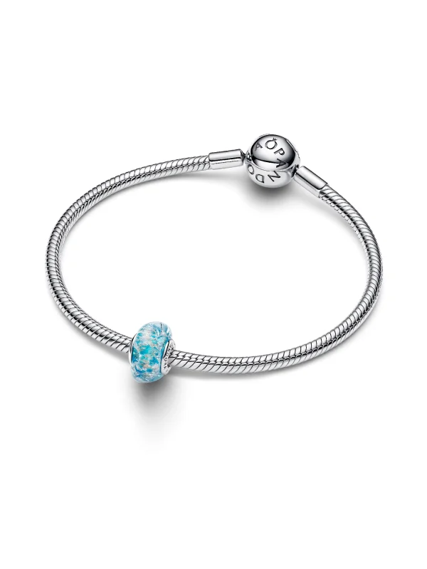 (image for) Pandora Turquoise Murano Glass & Glitter Charm - 794701C01 - View 5