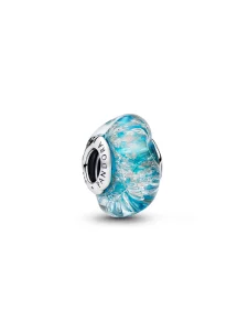 Pandora Turquoise Murano Glass & Glitter Charm - 794701C01 (image for) Pandora Turquoise Murano Glass & Glitter Charm - 794701C01