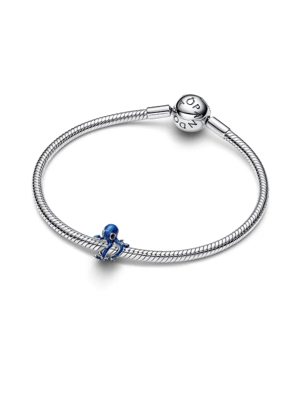(image for) PANDORA Blue Octopus Charm 794706C01 Sterling Silver - View 3