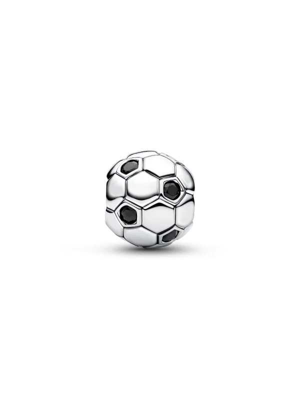 (image for) PANDORA Soccer Ball Charm 794710C01 | Black Stones - View 3