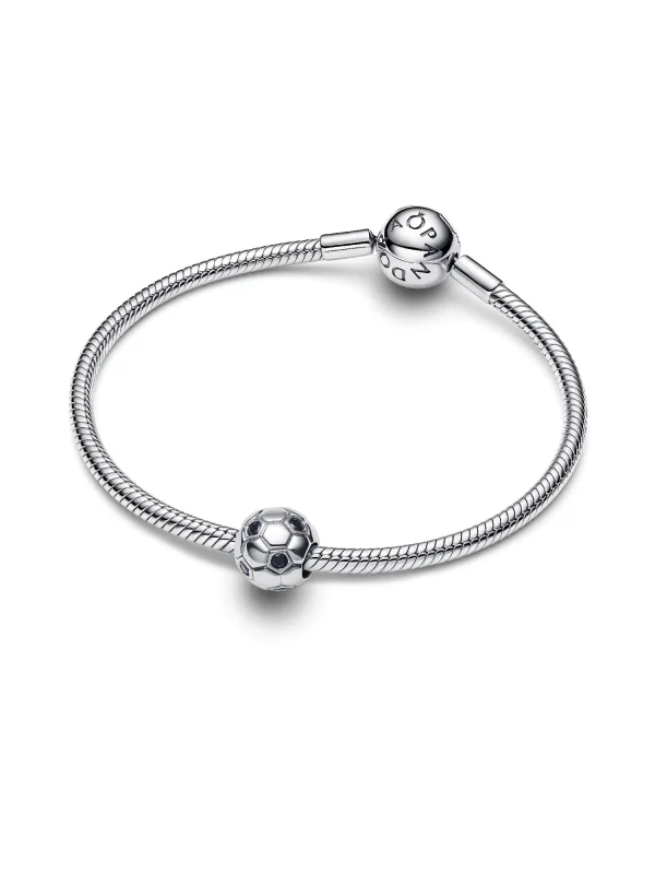 (image for) PANDORA Soccer Ball Charm 794710C01 | Black Stones - View 5