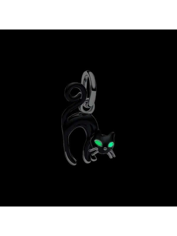 (image for) Pandora Black Cat Dangle Charm - 794769C01 - View 6
