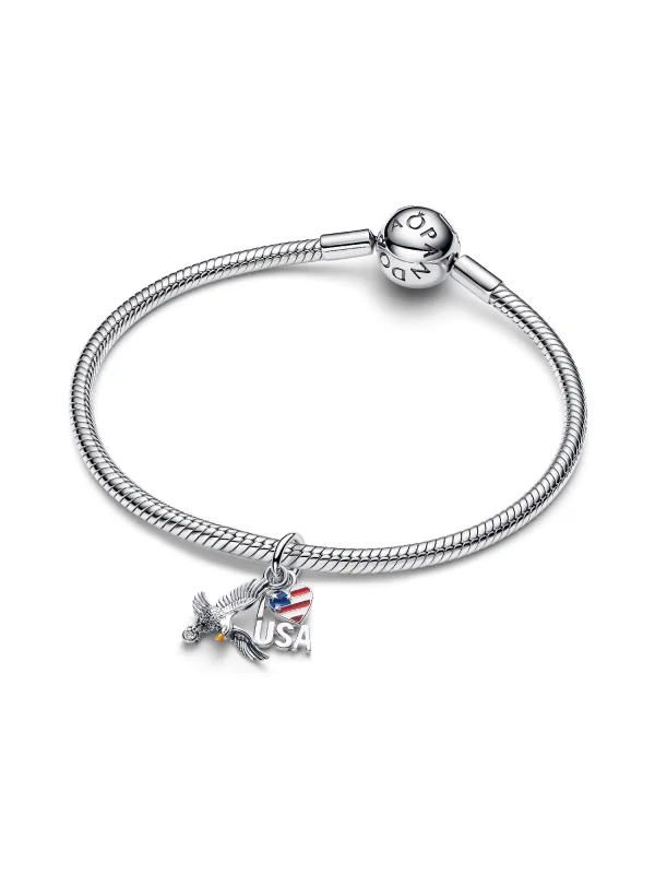 (image for) Pandora I Love USA Double Dangle Charm - 794912C01 - View 3