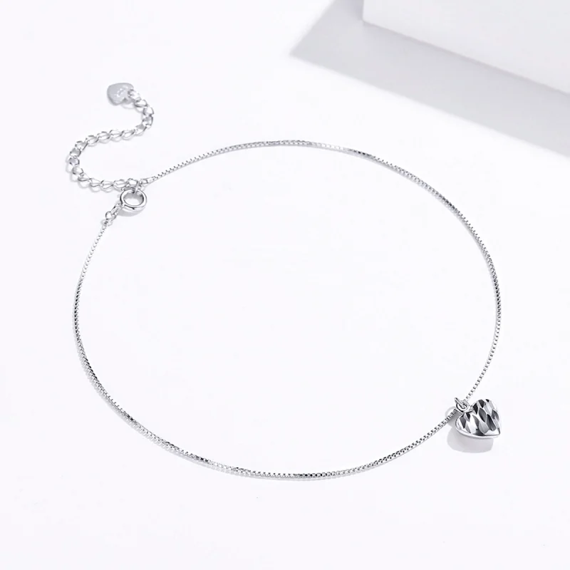 (image for) Pandora Style Silver Beautiful Love Anklet - SCT013 - View 3