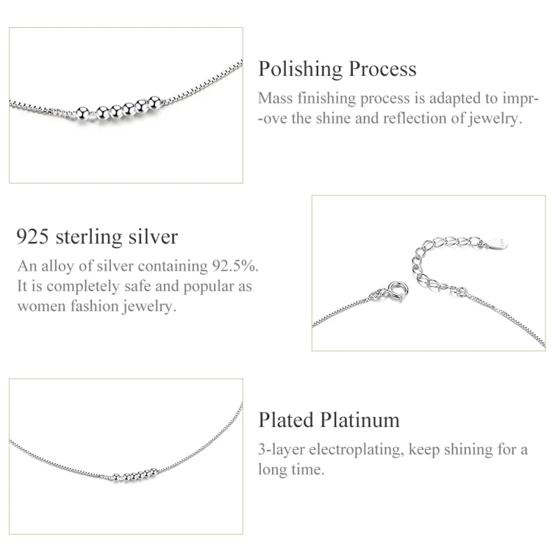 (image for) Pandora Style Silver Helical Anklet - SCT007 - View 6