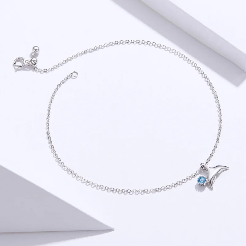 (image for) Pandora Style Silver Mermaid Tail Anklet - SCT004 - View 2