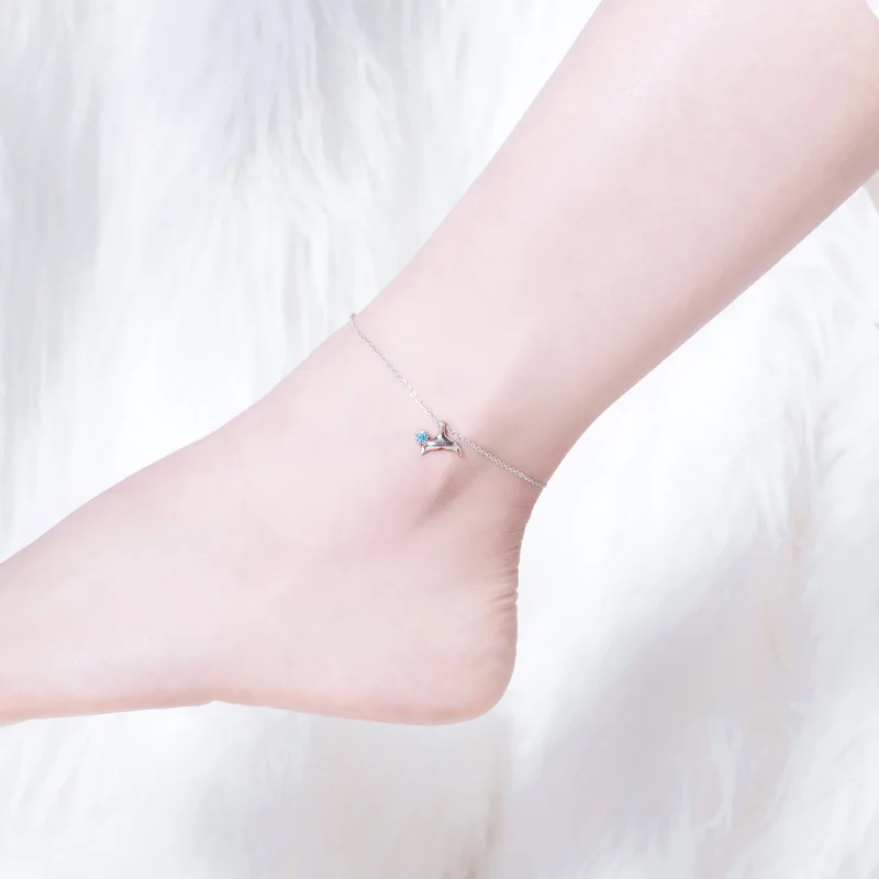 (image for) Pandora Style Silver Mermaid Tail Anklet - SCT004 - View 3