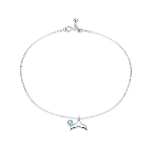 (image for) Pandora Style Silver Mermaid Tail Anklet - SCT004