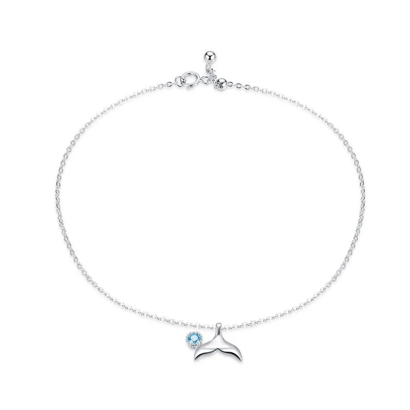(image for) Pandora Style Silver Mermaid Tail Anklet - SCT004 - Product Image