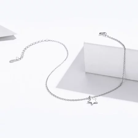 Pandora Style Silver Starry Anklet - SCT009