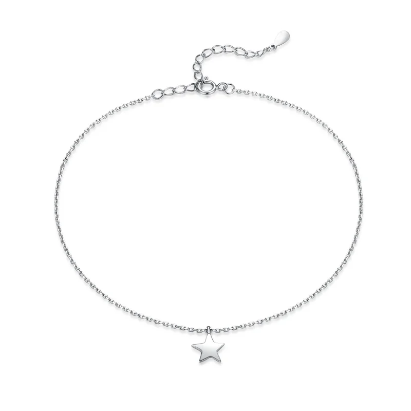 (image for) Pandora Style Silver Starry Anklet - SCT009 - Product Image