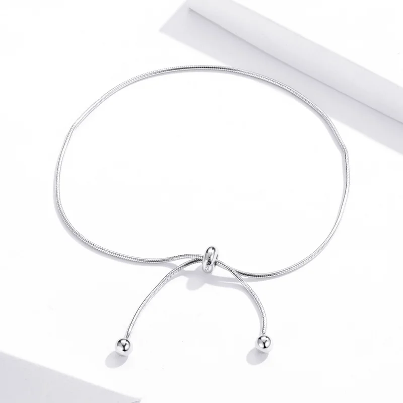 (image for) Pandora Style Silver Stylish Anklet - SCT016 - View 4