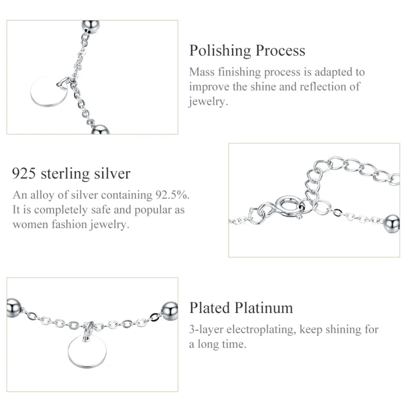 (image for) Pandora Style Silver The Memory Anklet - SCT011 - View 6