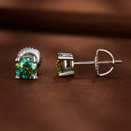 Pandora Style 0.5 Carat Four Claw Moissanite Stud Earrings - MSE003-CFS