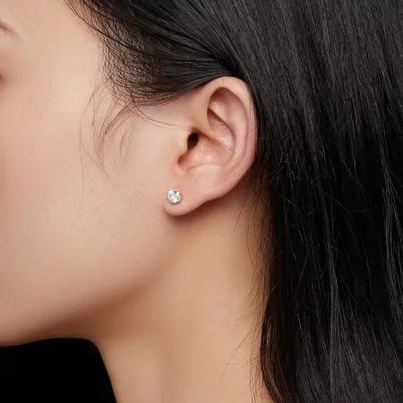 Pandora Style 0.5 Carat Moissanite Stud Earrings - MSE020-S