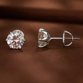 Pandora Style 1 Carat Moissanite Stud Earrings - MSE020-L Pandora Style 1 Carat Moissanite Stud Earrings - MSE020-L