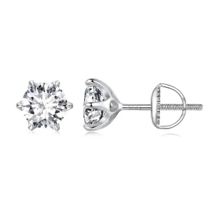 (image for) Pandora Style 1 Carat Moissanite Stud Earrings - MSE021-S