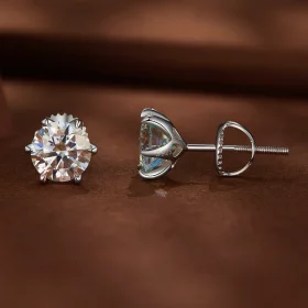 Pandora Style 1 Carat Moissanite Stud Earrings - MSE021-S Pandora Style 1 Carat Moissanite Stud Earrings - MSE021-S