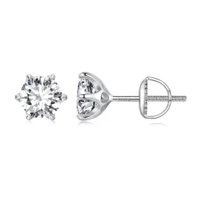 Pandora Style 1 Carat Moissanite Stud Earrings - MSE021-S Pandora Style 1 Carat Moissanite Stud Earrings - MSE021-S