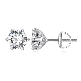 Pandora Style 2 Carat Moissanite Stud Earrings - MSE021-L