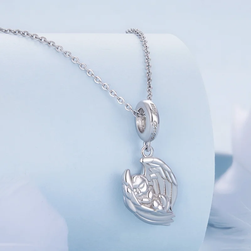 (image for) Pandora Style Angel Baby Pendant Charm - BSC851 - View 2