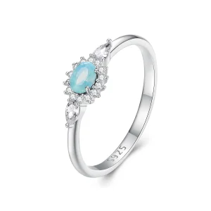 (image for) Pandora Style Aquamarine Ring - BSR436