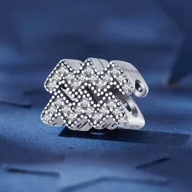 Pandora Style Aquarius Lucky Zodiac Charm - SCC2516-12 Pandora Style Aquarius Lucky Zodiac Charm - SCC2516-12