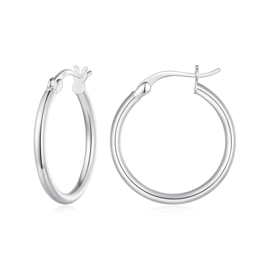(image for) Pandora Style Big Circle Hoops Earrings - SCE1608-L