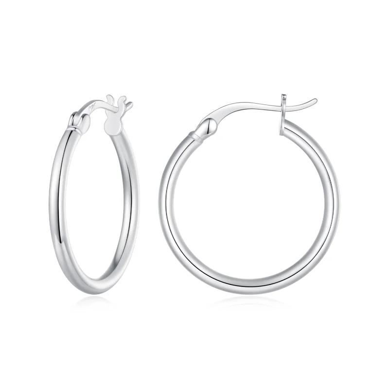(image for) Pandora Style Big Circle Hoops Earrings - SCE1608-L - Product Image